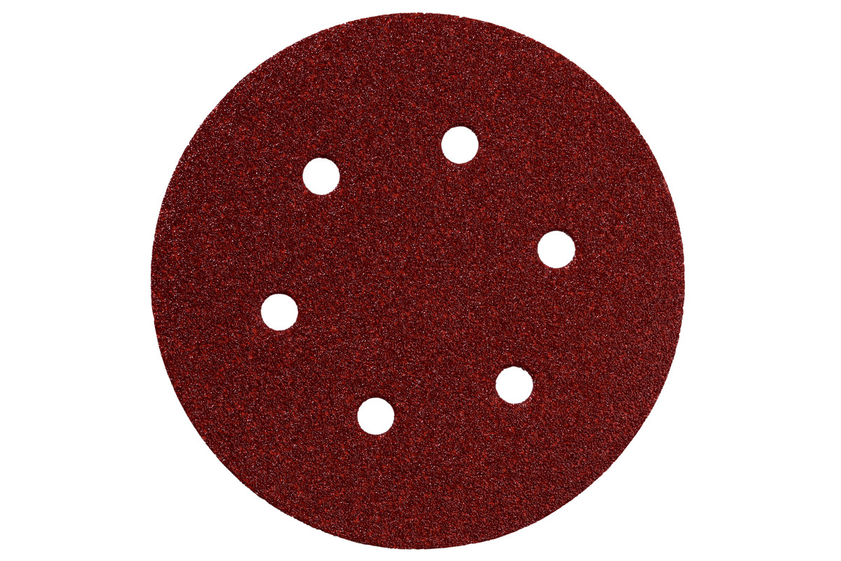 Disco Velcrato dm 150 grana 60 - 6 fori 5pezzi - 624002000 METABO