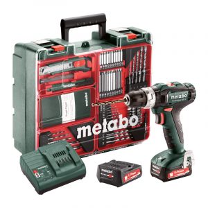 POWERMAXX SB 12 SET/TRAPANO-AVVITATORE A PERCUSSIONE A BATTERIA - 601076870 SB12SE METABO
