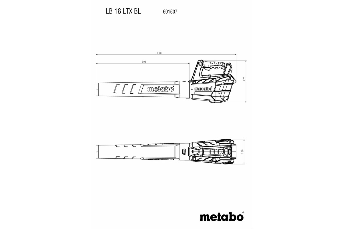 Soffiatore a batteria - 60160785 LB18LTXBL METABO - immagine 2